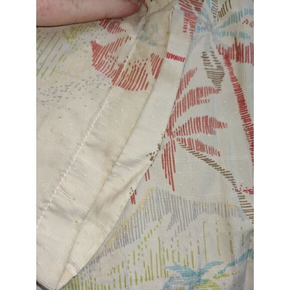 Tori Richard men's XL Honolulu 100% Silk Shirt Colorful Palm Tree island pattern - Picture 7 of 7
